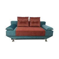 canapea extensibila new style mobambient caramiziu turquoise material textil extensie din plasa de arcuri tip relaxa cu lada de depozitare 2 perne si 2 cotiere incluse 190 x 150 cm imagen 58_0_
0