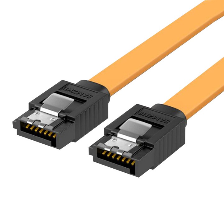 Cablu HDD SATA III 3.0 6 Gbps , 7 pini mama-mama , cu clips de blocare , 50cm