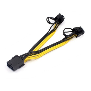 Cablu de alimentare PCI-E 8 pini splitter la 2 x 8 pini (6+2) , 20 cm Cablu de alimentare PCI-E 8 pini splitter la 2 x 8 pini (6+2) , 20 cm