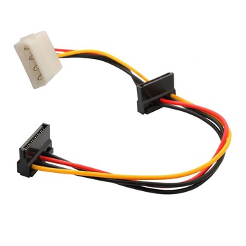 Cablu de alimentare MOLEX 4 pini tata la SATA - SATA 15 pini cu mufe unghi drept 90 grade ,mama-mama, 30 cm Cablu de alimentare MOLEX 4 pini tata la SATA - SATA 15 pini cu mufe unghi drept 90 grade ,mama-mama, 30 cm