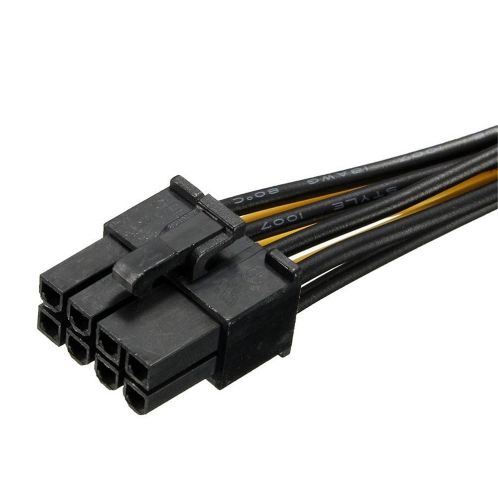 reap Banyan Graph Cablu adaptor pentru alimentare PCI-E 8 pini tata la 2 x MOLEX 4 pini tata,  18cm - eMAG.ro