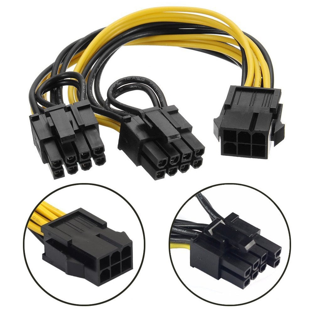 Ass browser Paradox Cablu adaptor pentru alimentare PCI-E 6 pini mama la 2 x 8 pini (6+2) tata,  20cm - eMAG.ro