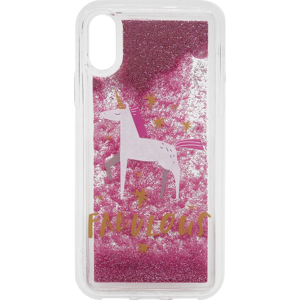 Husa de protectie Lemontii Liquid Sand iPhone XS / X, Fabulous Glitter