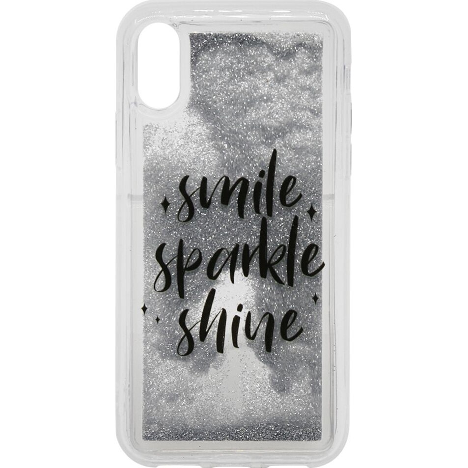 Husa de protectie Lemontii Liquid Sand iPhone XS / X, Smile, Sparkle, Shine