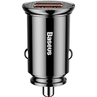 Incarcator auto Baseus Quick Charger, Dual USB, 30W, 5A, Black
