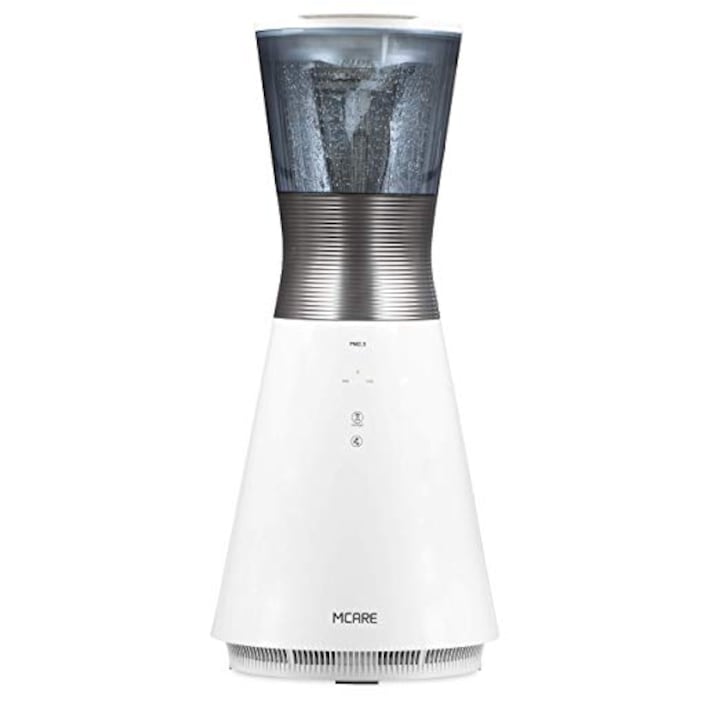 Purificator de aer Clean Air Optima CA-506 cu ionizator, Filtru HEPA, Carbon, TiO2, UV, 48 W, Argintiu/ Negru