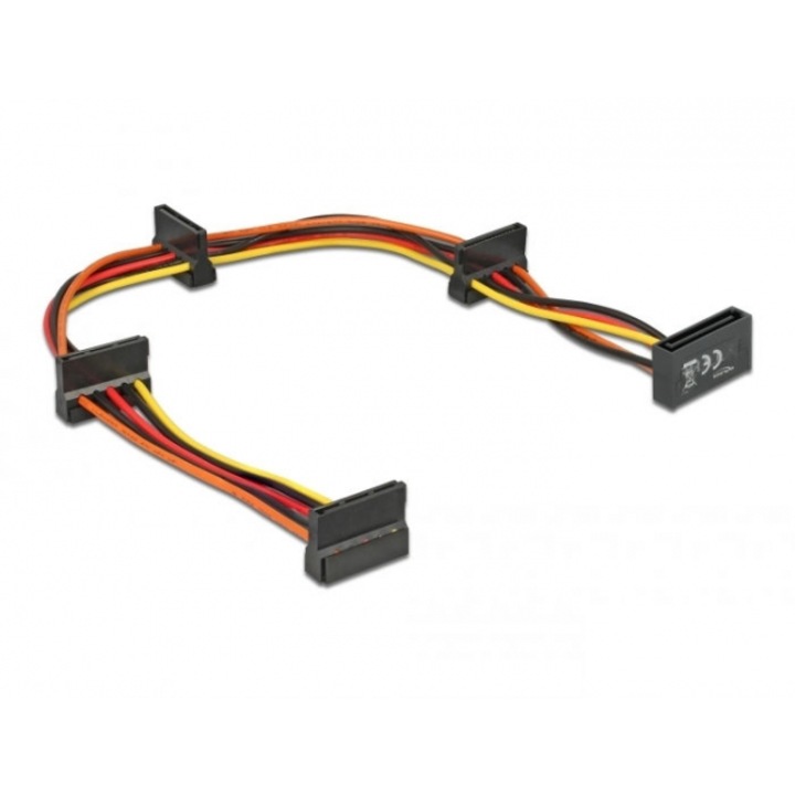 Cablu Delock Power SATA > 4 x SATA 15 Pin, 40cm