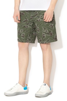 United Colors of Benetton, Bermude chino cu model, Verde militar United Colors of Benetton, Bermude chino cu model, Verde militar