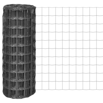 Gard din plasa de otel, vidaXL, Gri, 100 x 100 mm, 10 x 1 m Gard din plasa de otel, vidaXL, Gri, 100 x 100 mm, 10 x 1 m