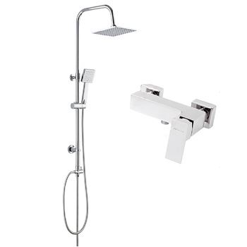 Set coloana de dus square si baterie cabina dus Nobless Edge, Ferro Set coloana de dus square si baterie cabina dus Nobless Edge, Ferro