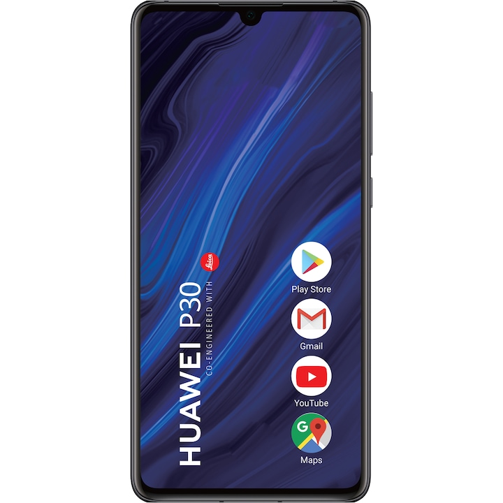 Смартфон Huawei P30, Dual SIM, 128GB, 6GB RAM, 4G, Midnight Black