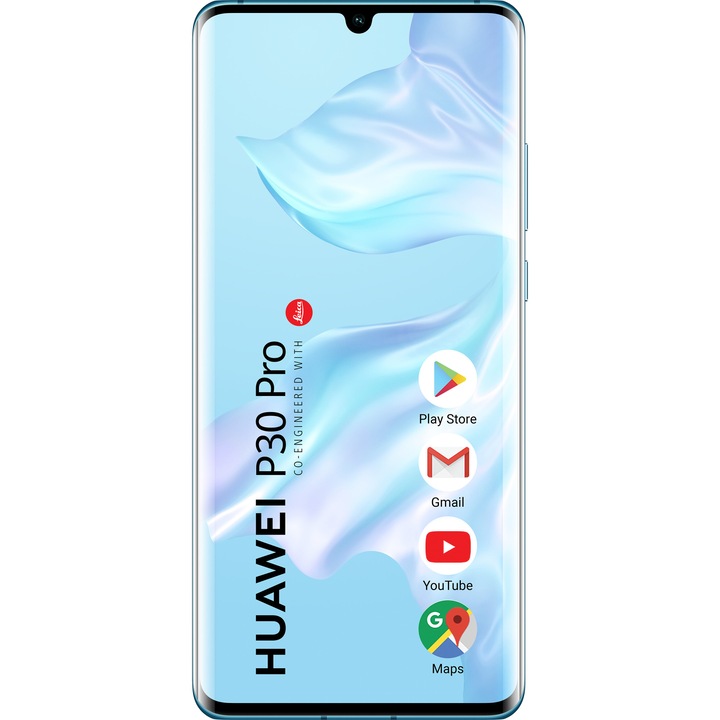 Telefon mobil Huawei P30 Pro, Dual SIM, 256GB, 8GB RAM, 4G, Breathing Crystal