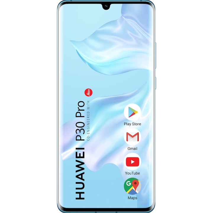 Telefon mobil Huawei P30 Pro, Dual SIM, 128GB, 6GB RAM, 4G, Breathing Crystal