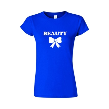 Tricou Personalizat pentru Femei Albastru, Marimea L - Beauty Tricou Personalizat pentru Femei Albastru, Marimea L - Beauty