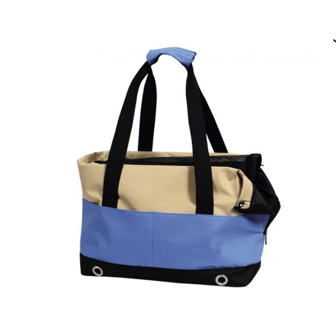 Geanta de transport animale de companie Nobby, Salta, 40x22x20cm, Bej/Albastru