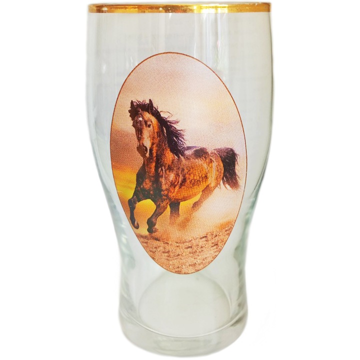 Чаша SmartDecor 69551, Стъкло, За бира, 500 ml, Конче