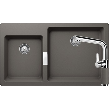 Kit chiuveta Schock Signus N-175 860 x 500 mm si baterie Schock SC-540 Silverstone Cristadur Kit chiuveta Schock Signus N-175 860 x 500 mm si baterie Schock SC-540 Silverstone Cristadur