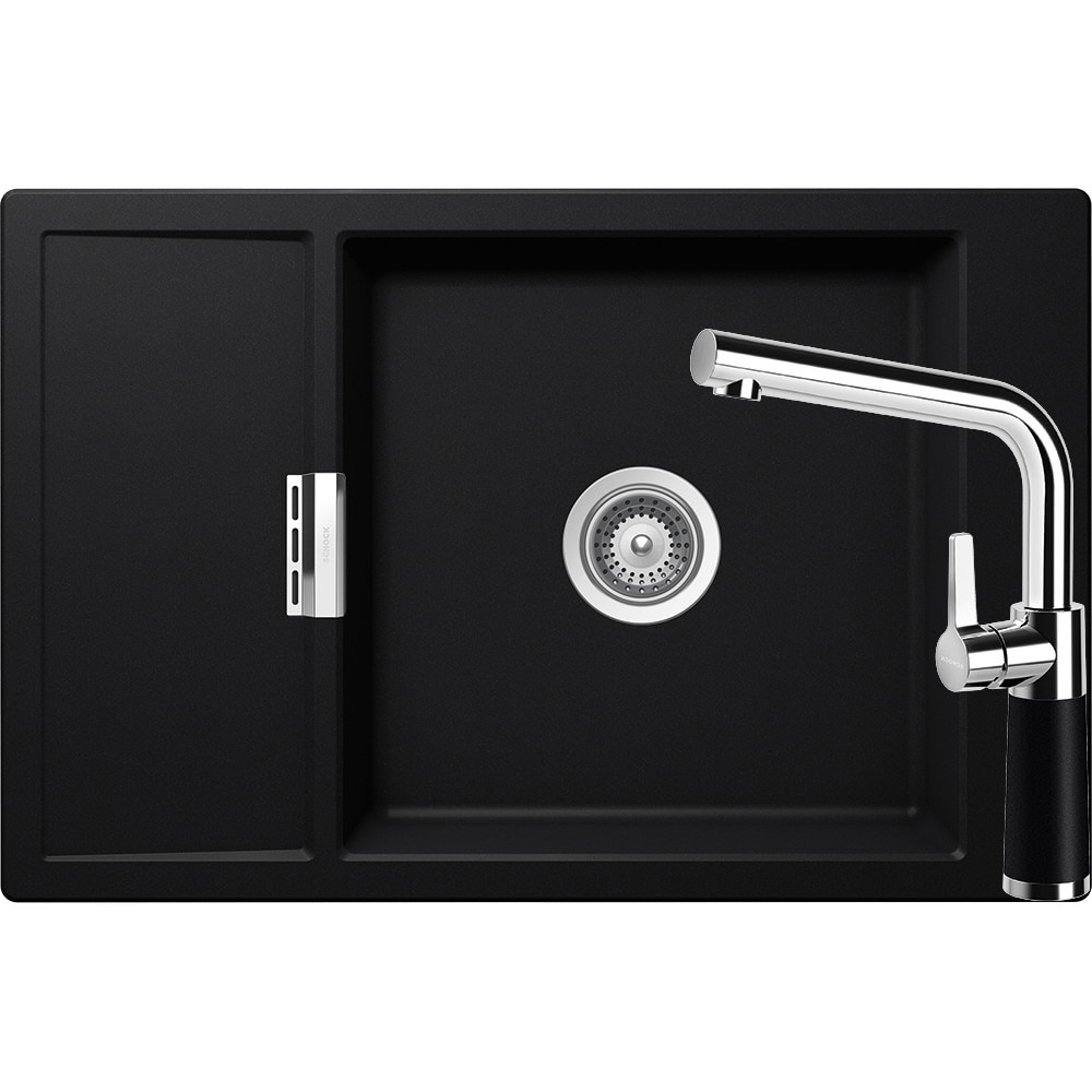 Kit chiuveta Schock Mono D-100XS 780 x 510 mm si baterie Schock SC-540 Puro Cristadur