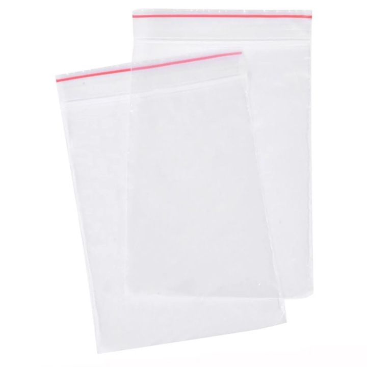 Pungi, Zola®, din plastic cu inchidere practica - 50 buc - 12 x 18 cm