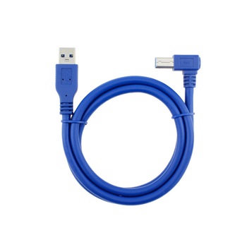 Cablu pentru imprimante USB 3.0 tip A tata la USB tip B la 90 de grade unghi drept, 1m Cablu pentru imprimante USB 3.0 tip A tata la USB tip B la 90 de grade unghi drept, 1m