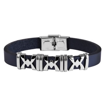 Bratara barbati din piele naturala bleumarin ZAGG Bratara barbati din piele naturala bleumarin ZAGG