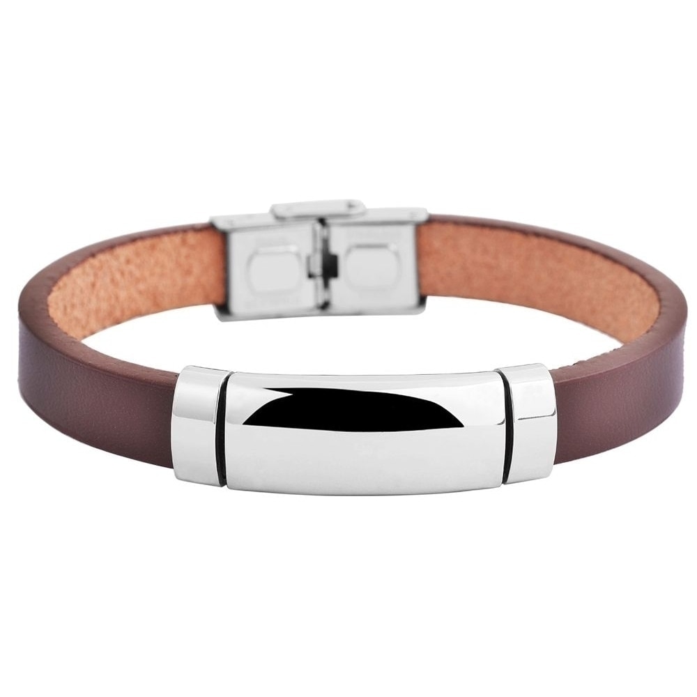 Bratara barbati piele naturala maro BROWN