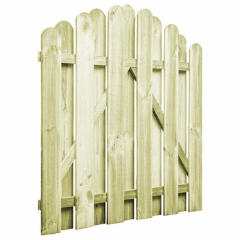 Poarta de gradina, vidaXL, Lemn de pin impregnat, 100 x 100 cm, Verde Poarta de gradina, vidaXL, Lemn de pin impregnat, 100 x 100 cm, Verde