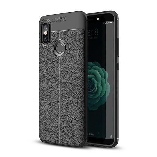 Husa Xiaomi Mi A2 Lite, Redmi 6 Pro-Iberry Litchi Flexible Negru