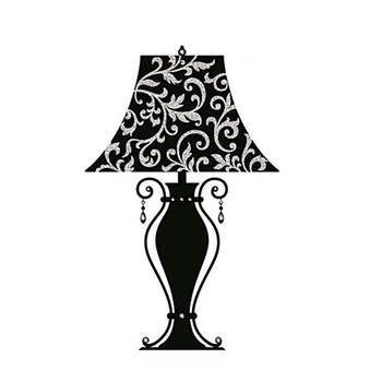 Sticker perete, veioza neagra cu sclipici argintiu, 30 x 48 cm Sticker perete, veioza neagra cu sclipici argintiu, 30 x 48 cm