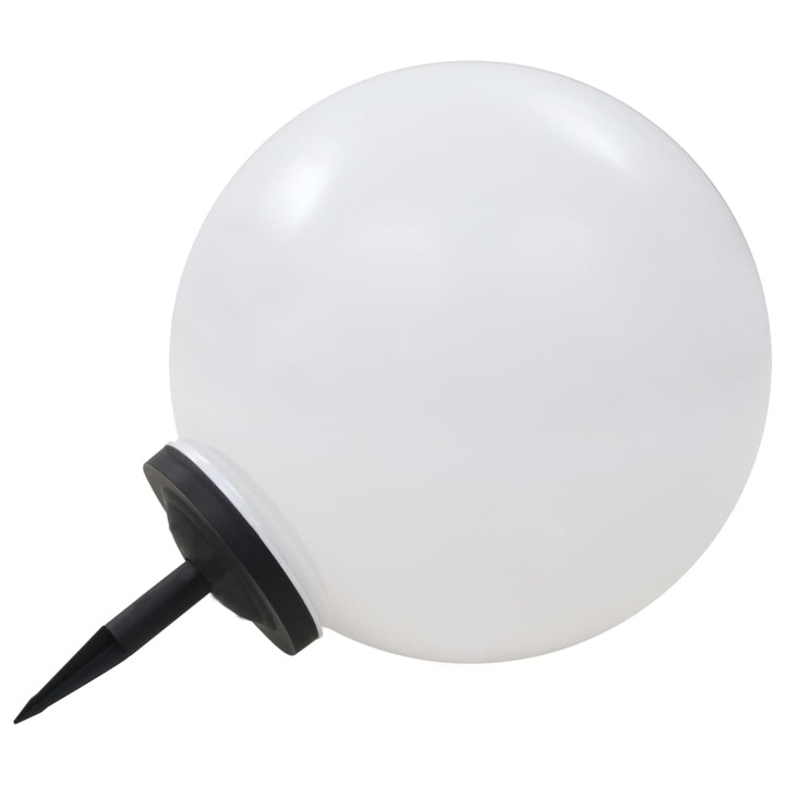 Lampa solara cu LED, sferica, vidaXL, Polipropilena, 50 x 71 cm, RGB, Alb