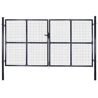 poarta din plasa de gradina vidaxl otel galvanizat 289 x 175 cm gri imagen 25_0_
0