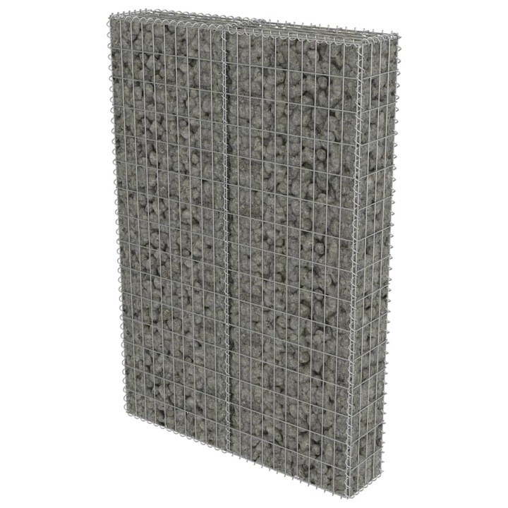 vidaXL horganyzott acél gabion fal fedéllel 100 x 20 x 150 cm 12.5 kg