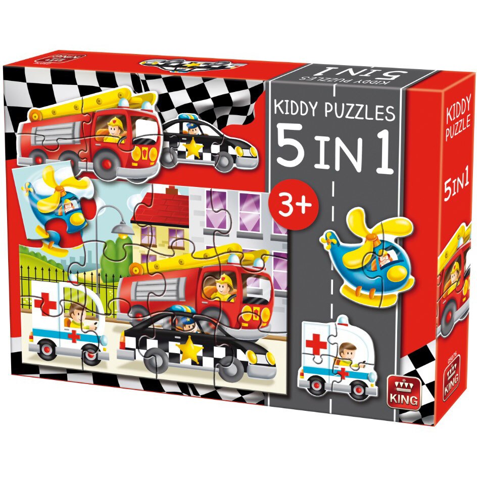 Puzzle King - Kiddy Puzzles, 3/4/12 piese (05076)