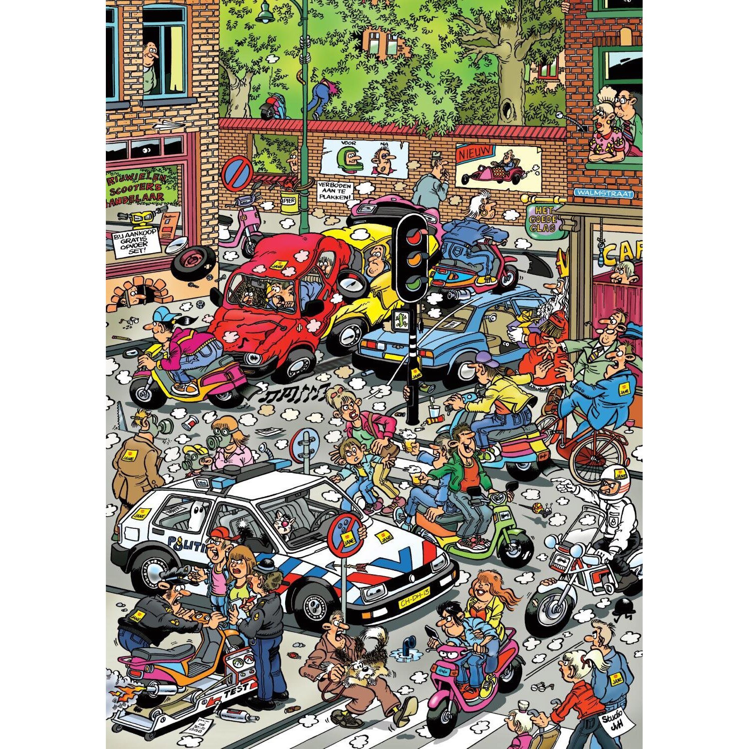 Puzzle Jumbo - Jan Van Haasteren: Traffic Chaos, 500 piese (17465)