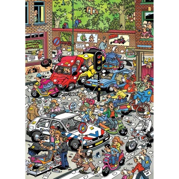 Puzzle Jumbo - Jan Van Haasteren: Traffic Chaos, 500 piese (17465) Puzzle Jumbo - Jan Van Haasteren: Traffic Chaos, 500 piese (17465)