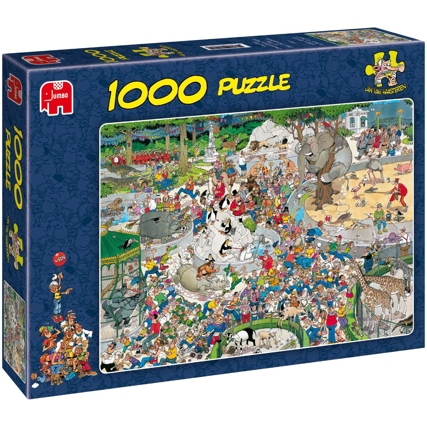 Puzzle Jumbo - Jan Van Haasteren: The Zoo, 1.000 piese (01491)