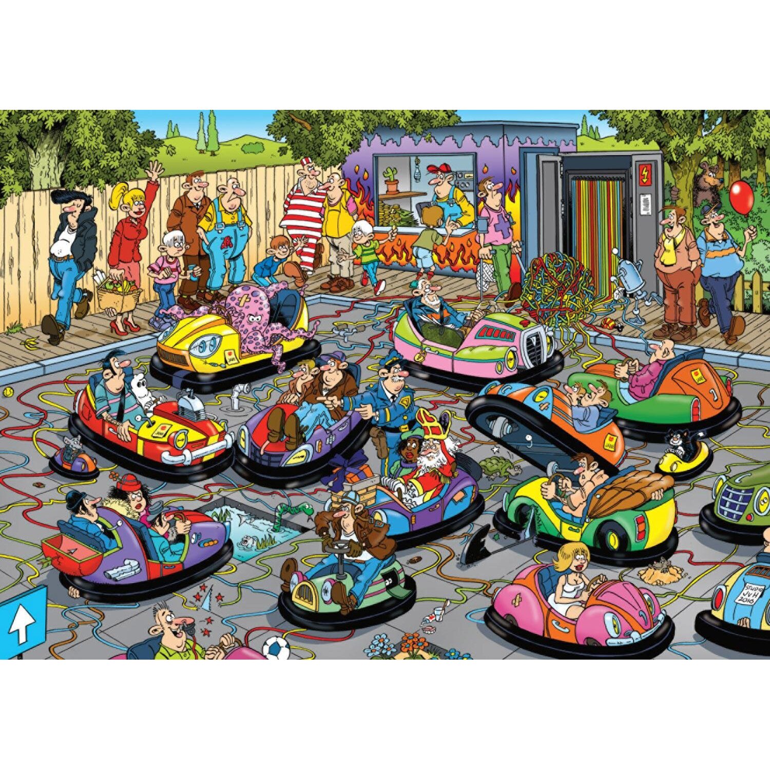 Puzzle Jumbo - Jan Van Haasteren: Bumper Cars, 150 piese (19037)