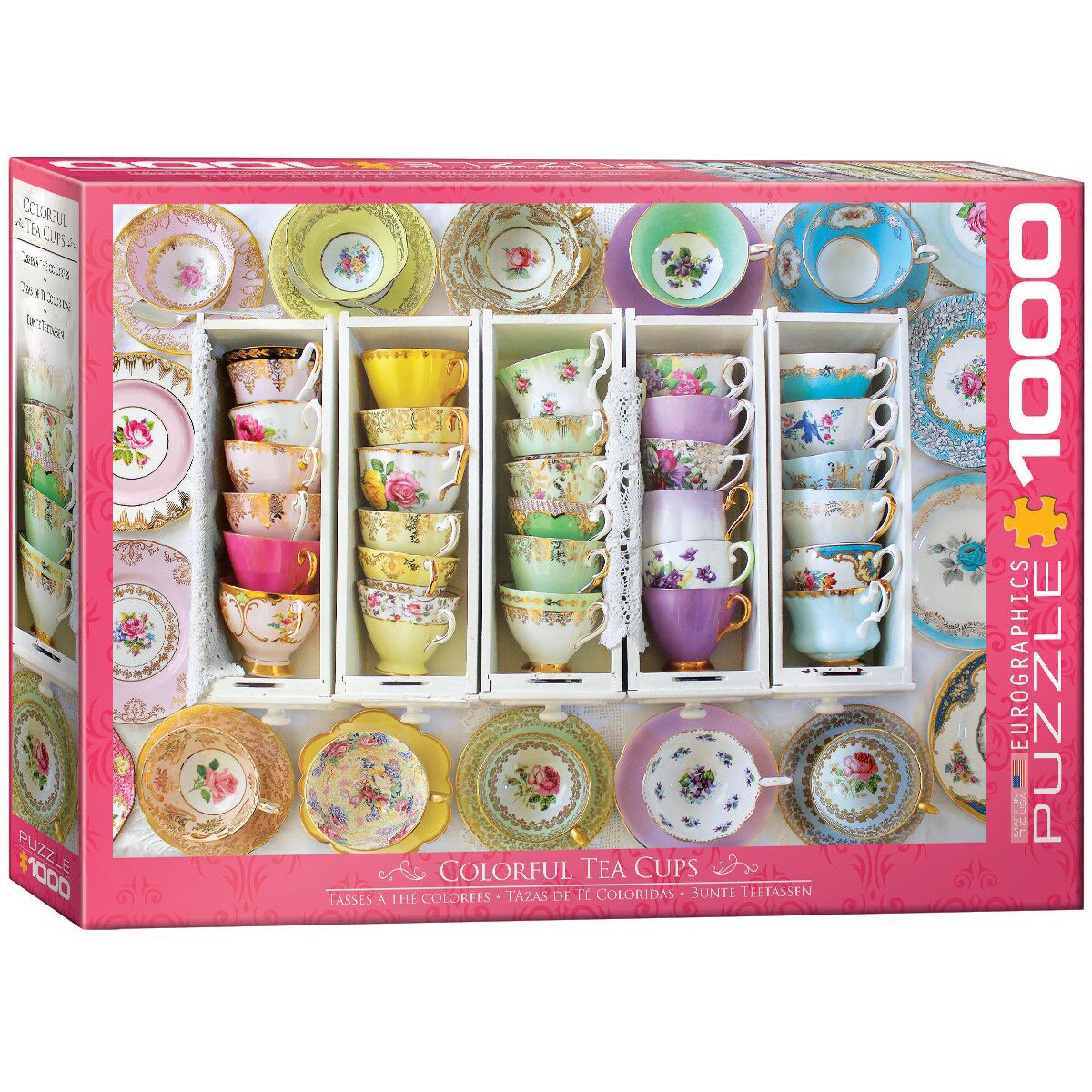 Puzzle Eurographics - Tea Cups Boxes, 1.000 piese (6000-5342)