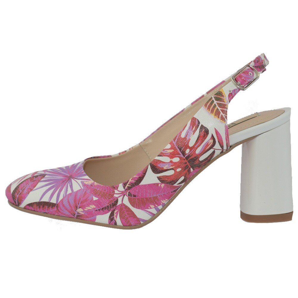 Pantofi dama, din piele naturala, marca Botta, 1034-19-57-05, alb/fucsia, Alb/Fucsia, 38