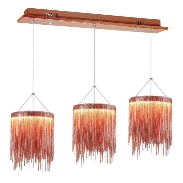 Milagro Cascata Cooper 3799 висулка, LED, 54 W, Метал, Червен