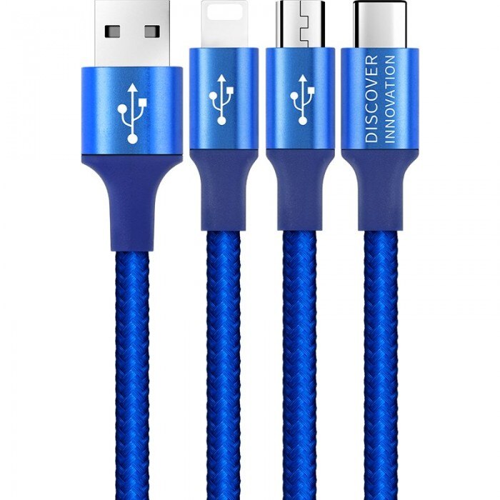 Set cadou Nillkin, iPhone X, Cablu de date 3 in 1, Incarcator wireless, Husa, Albastru