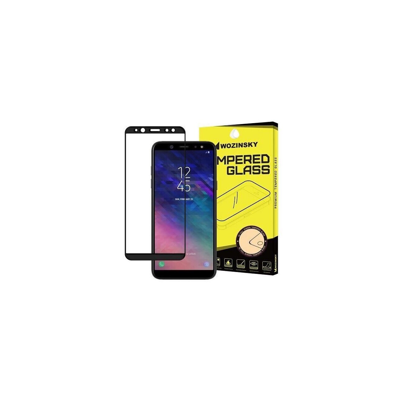 Folie Sticla Samsung Galaxy A6 2018- Wozinsky 5D Full Glue Black