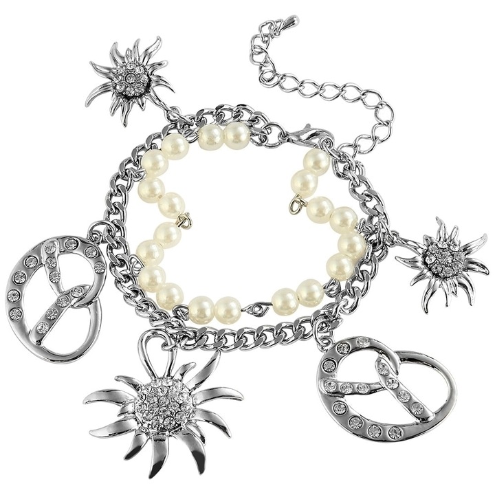 Bratara dama metalica argintie STARR