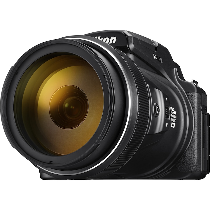 Nikon COOLPIX P1000 digitális fényképezőgép, 16 MP, 125x zoom, fekete