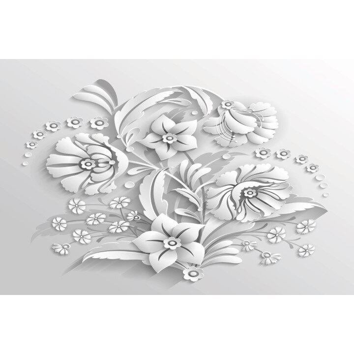 Tablou canvas Floral relief (90 x 60 cm)