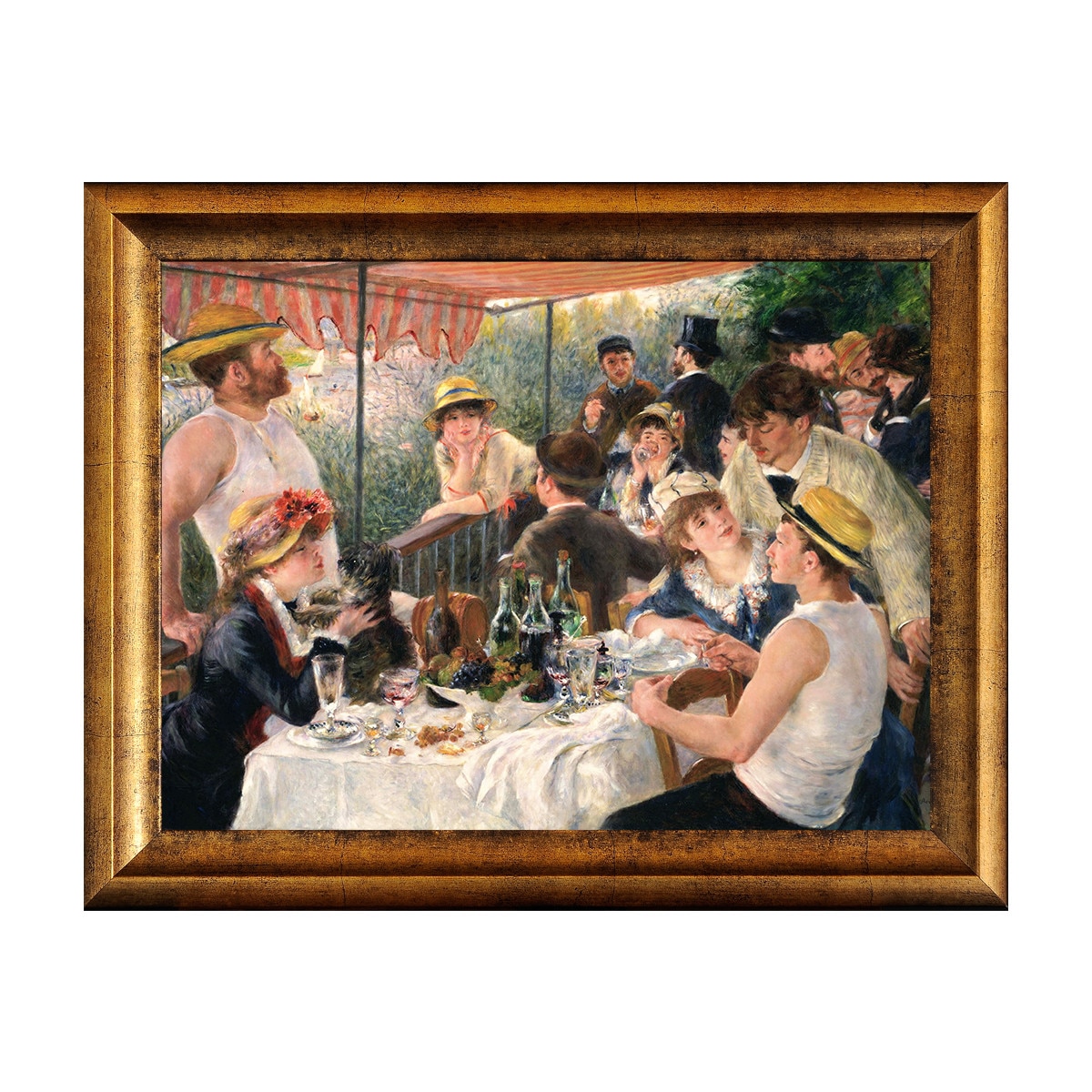 Tablou Inramat - Renoir - Luncheon at the boating party, Rama Auriu 30 x 40 cm