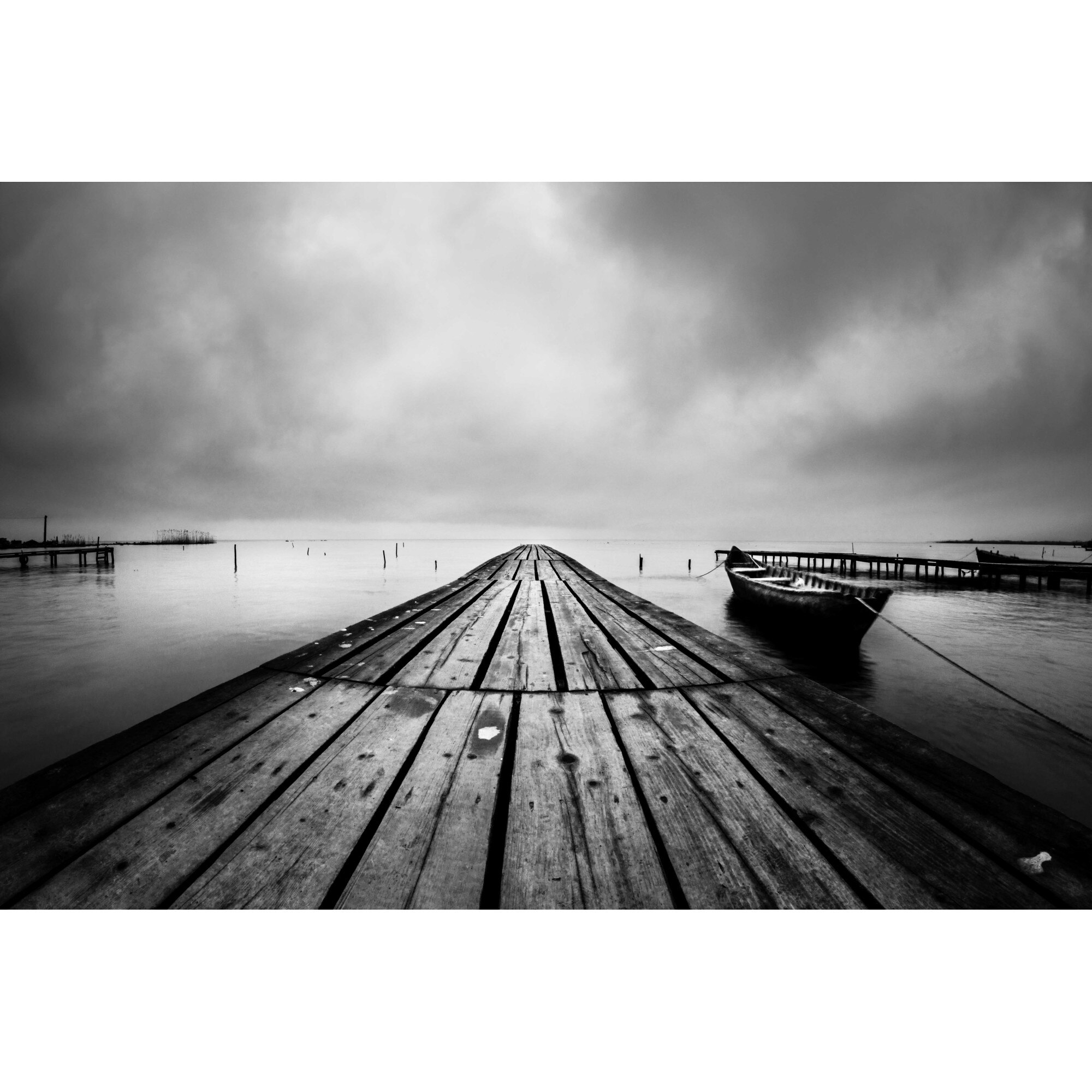 Tablou canvas Orizont alb-negru, 90 x 60 cm