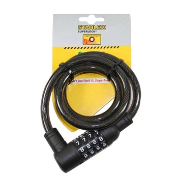 Antifurt pentru bicicleta cu cifru, Strend Pro Stahlex, dimensiune 10 x 100 cm, cod din 4 cifre Antifurt pentru bicicleta cu cifru, Strend Pro Stahlex, dimensiune 10 x 100 cm, cod din 4 cifre