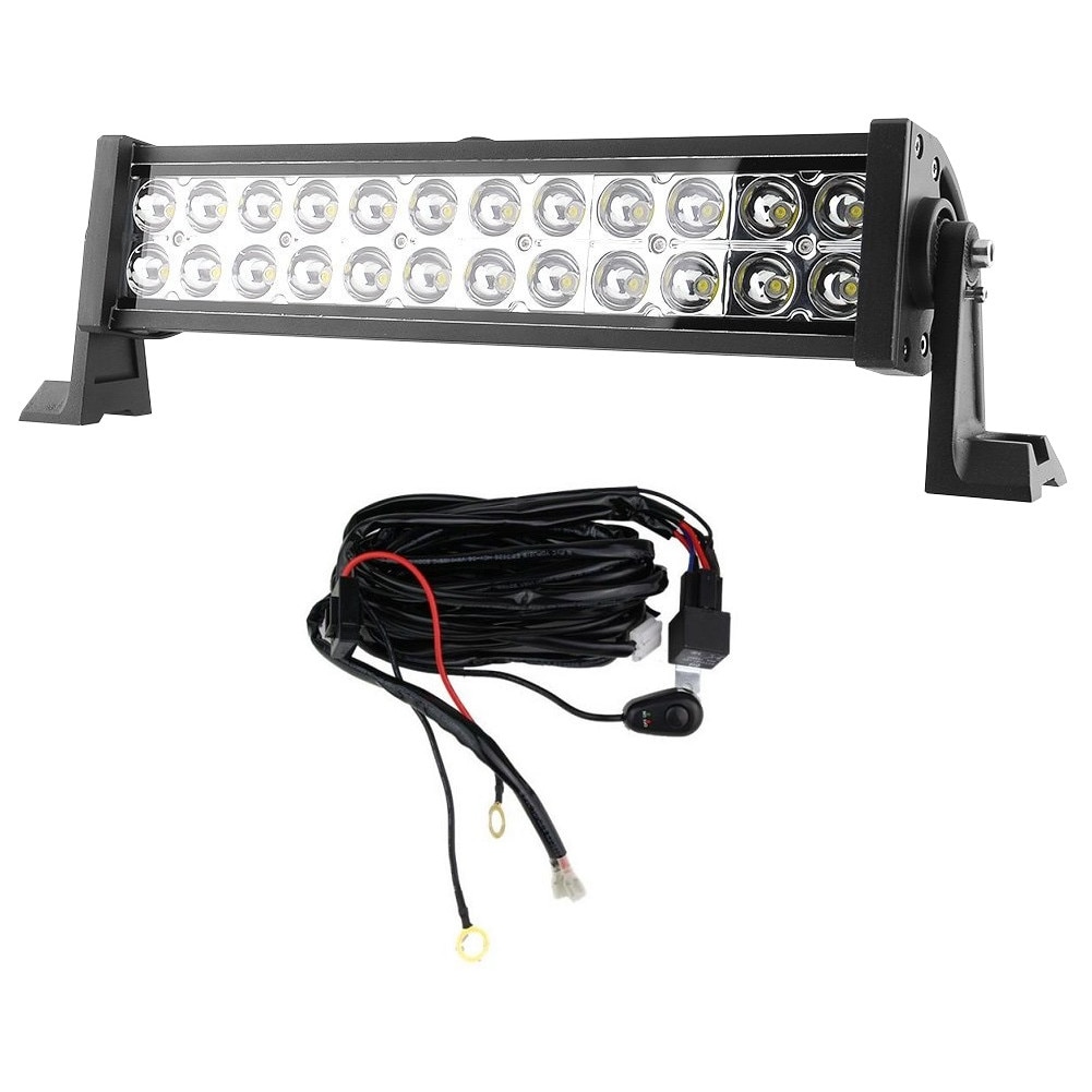 LED Bar auto offroad XtremeVision® 72W/12V-24V, 5280 lumeni, 13,5/35 cm,  combo beam 12/60° + Cablaj cu Releu si Buton 