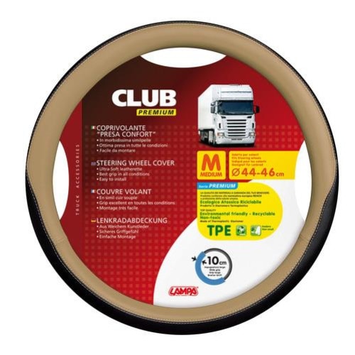 Husa volan camion Club premium - M - Ø 44/46cm - Bej